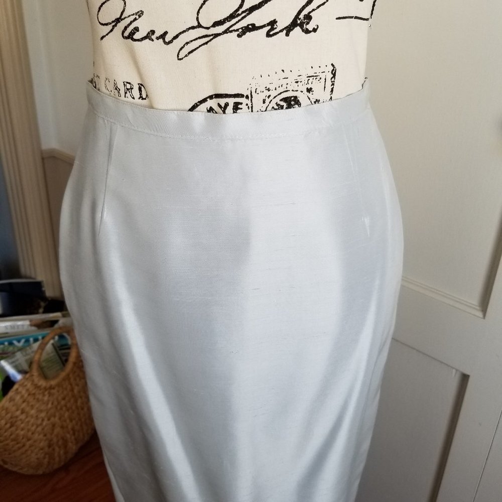 Noviello Bloom Suits Silver Shantung Silk Suit - Picture 9 of 14